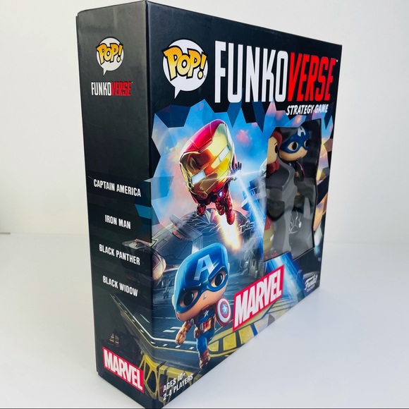Funko Pop! Funkoverse Marvel #100 Strategy Game Iron Man Black Panther Avengers - Picture 4 of 6